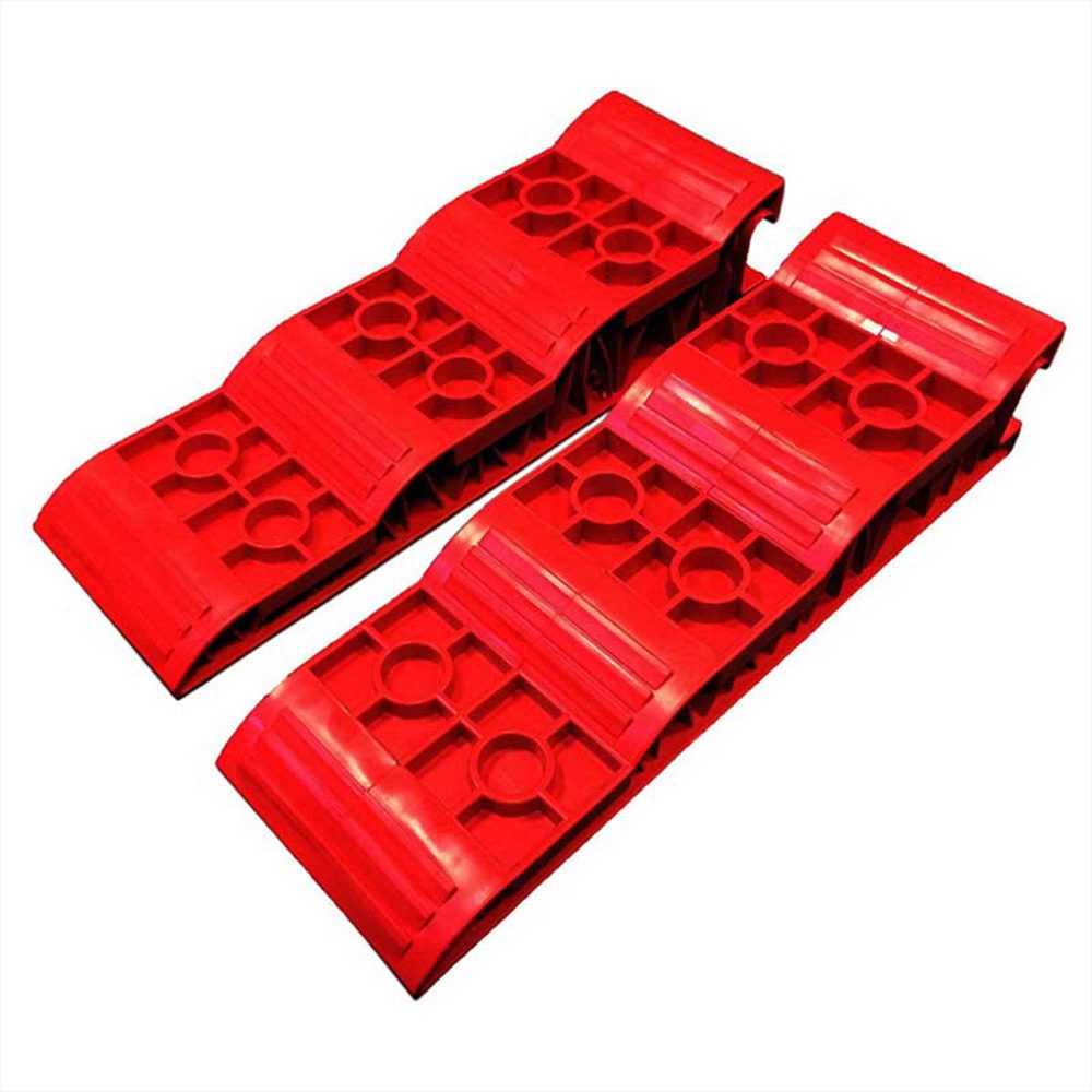 caravan accessories 3 Step Levelling Ramps Red