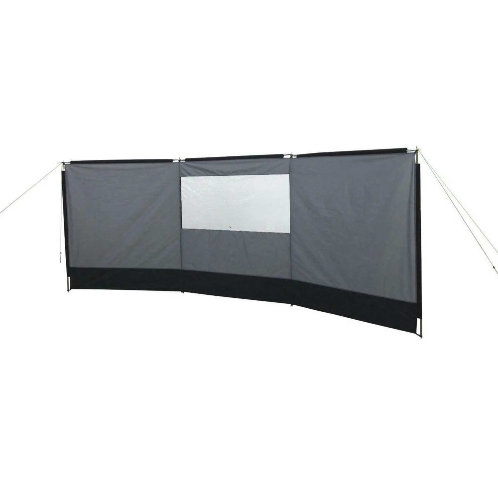 caravan accessories Deluxe Windbreak With Steel Uprights And Top Cross Ridge Poles